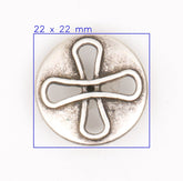 Creatieve metalen knoop met gesp ontwerp 22x22 mm Knopen KNP00145